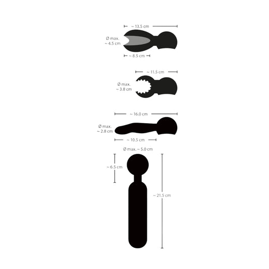 Couples Choice Wand Vibrator mit 3 Aufsätzen