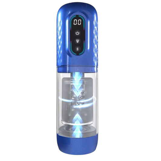 Pumped Vortex Masturbator Pump mit Saug-, Rotations- & Stoßfunktion
