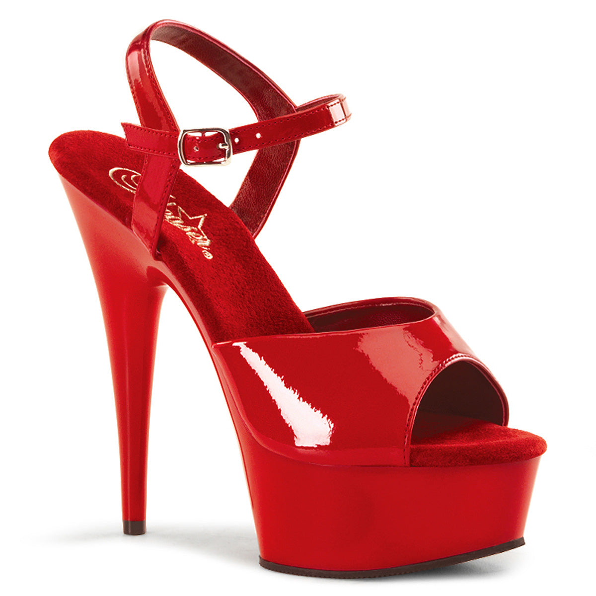 Pleaser DELIGHT – Rot Lack