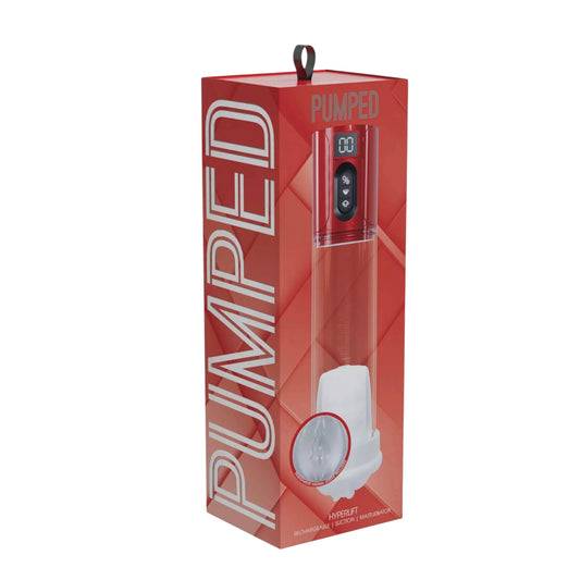 Pumped MaxLift 7 Function Suction Masturbator Pump – Metallic Red