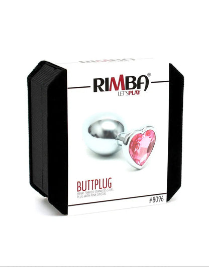 Rimba - Buttplug, KLEIN mit Herzform Kristal