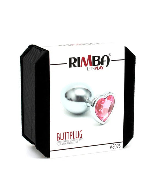 Rimba - Buttplug, KLEIN mit Herzform Kristal
