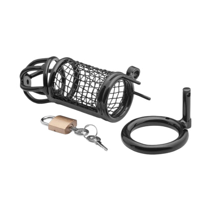 XX-DREAMSTOYS Metall Cock Cage Matrix Schwarz