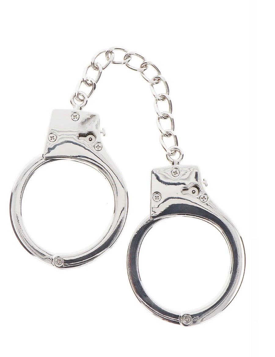 Versilberte BDSM-Handschellen