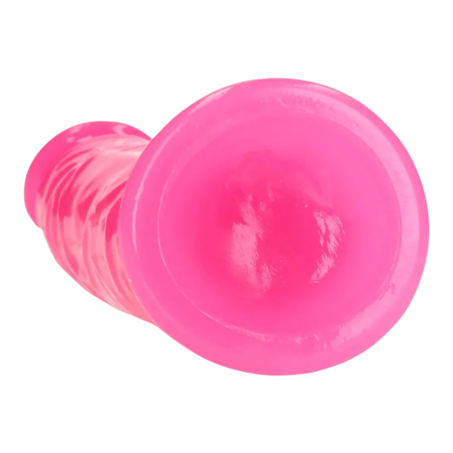 RealRock Slim Realistic Glow-in-the-Dark Dildo mit Saugnapf – Pink 15,5 cm