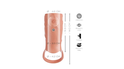 Realistixxx Penismanschette mit Vibration
Mit Hodenring für festen Halt. 10 Vibrationsmodi.