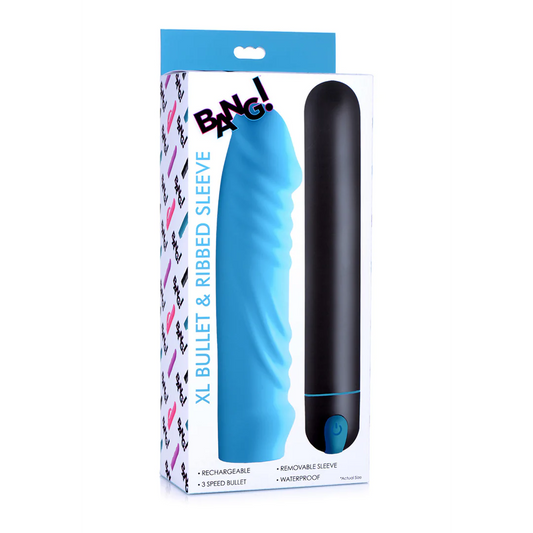 XL Bullet and Ribbed Silicone Sleeve