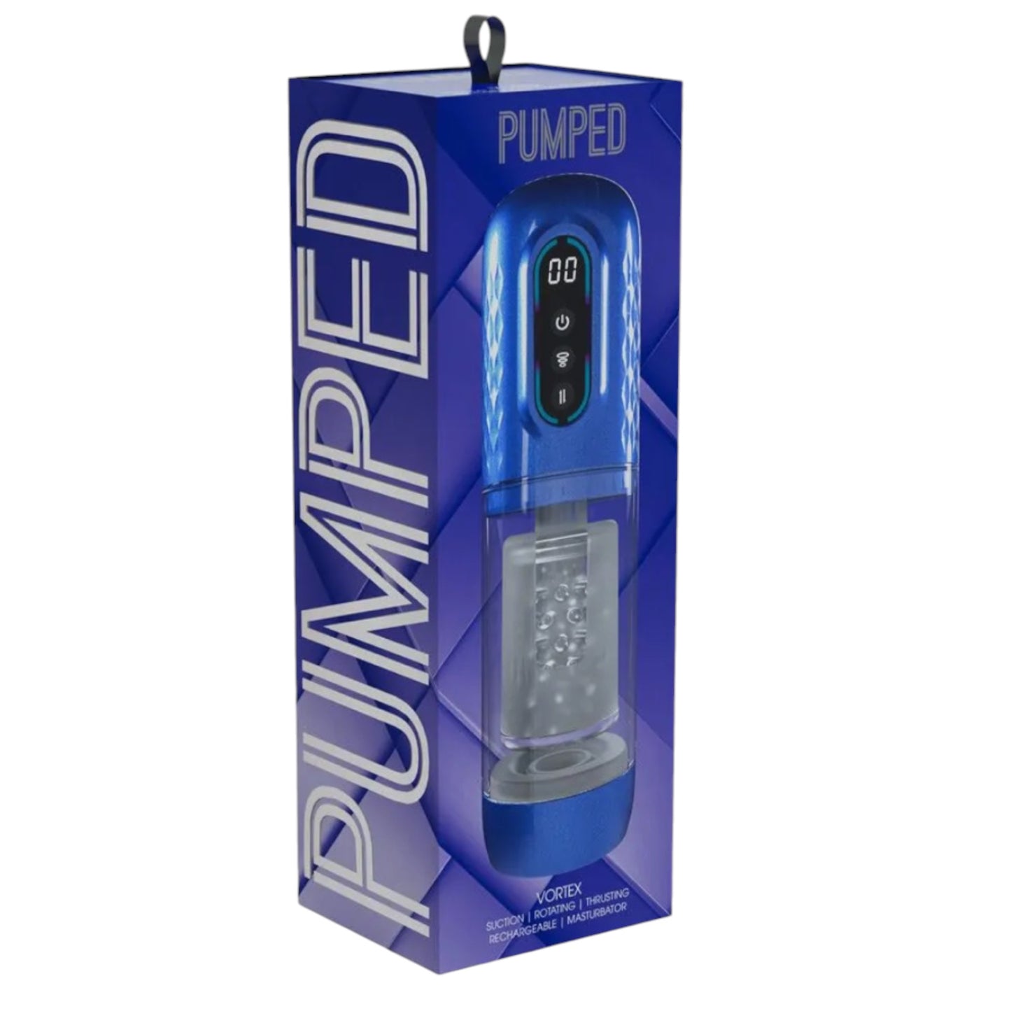 Pumped Vortex Masturbator Pump mit Saug-, Rotations- & Stoßfunktion