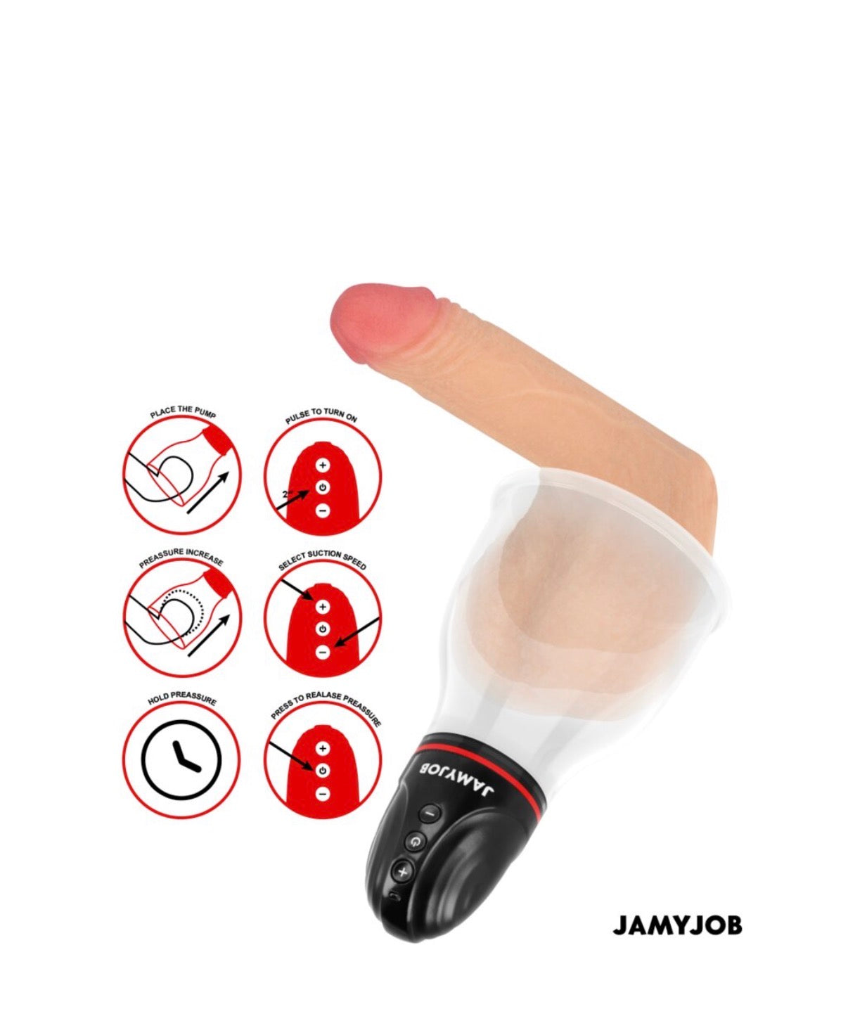 JAMYJOB XPAND Lite „Bull Balls“ – Penispumpe mit breiter Pumpkammer