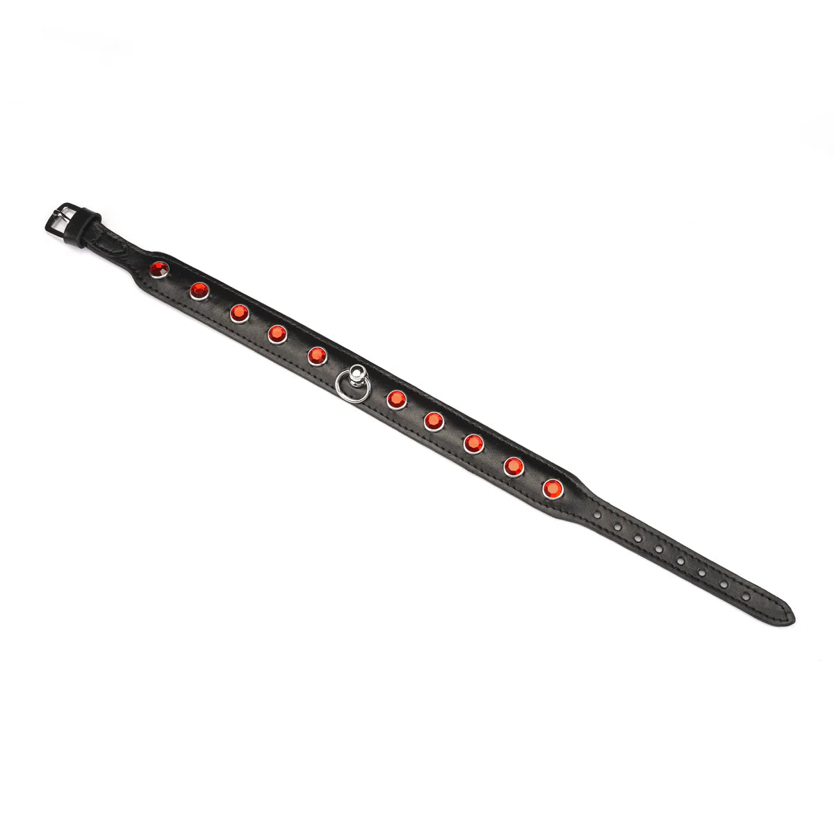 LIEBE SEELE PREMIUM LEDER CHOKER MIT DIAMANTEN SCHWARZ