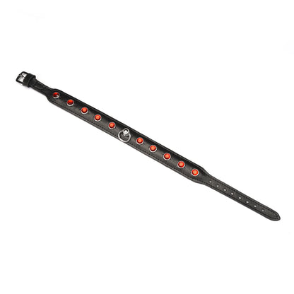 LIEBE SEELE PREMIUM LEDER CHOKER MIT DIAMANTEN SCHWARZ