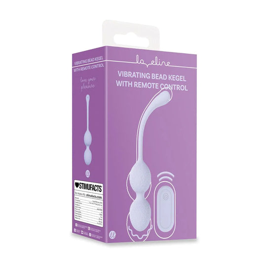 Loveline Vibrierende Perlen Kegel mit Fernbedienung - Lavendel