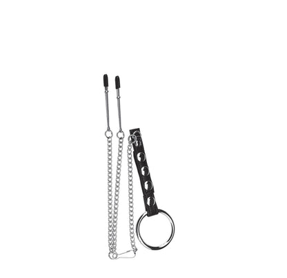 BLUE LINE C&B GEAR Penisring mit Nippelpinzette