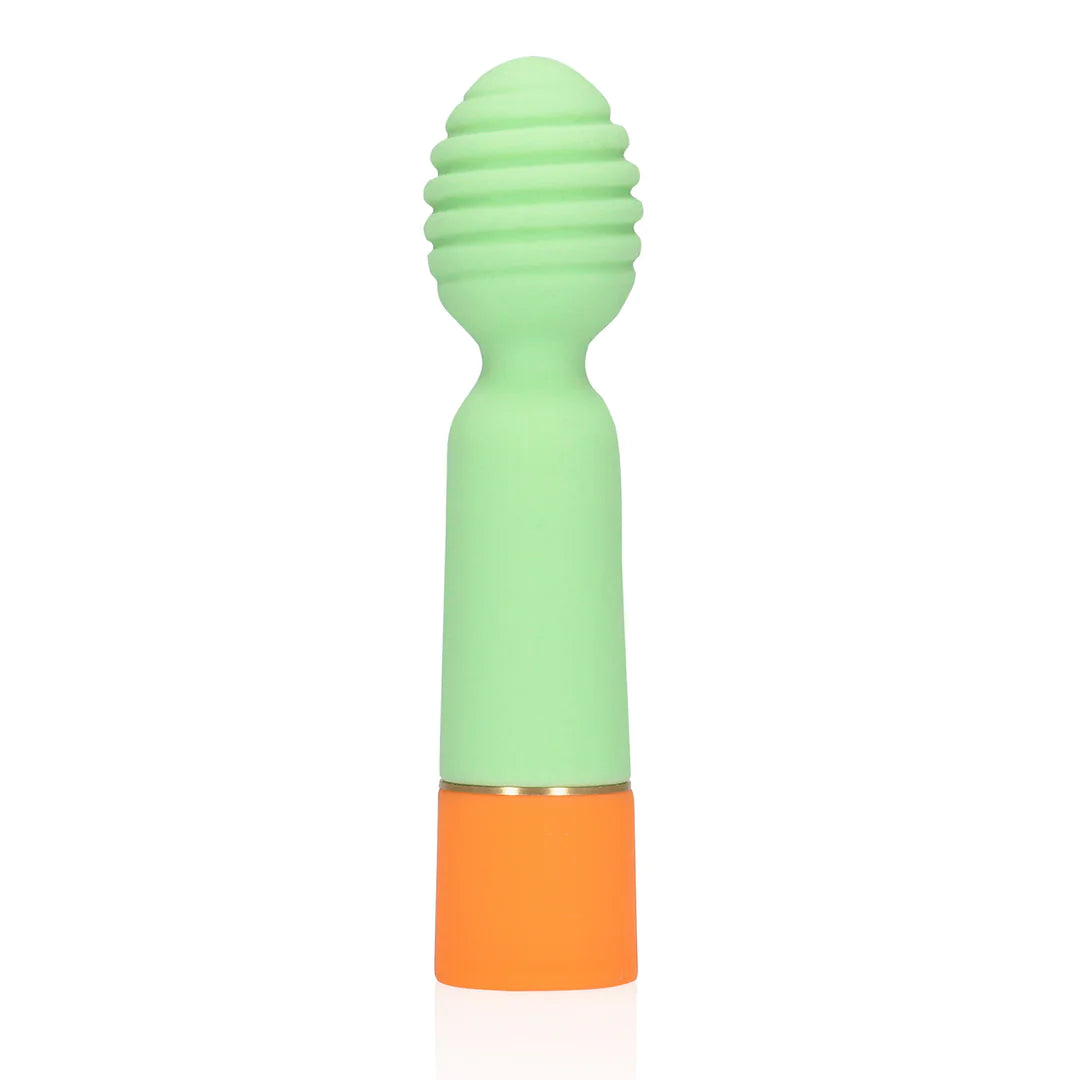 Loveline Gerippter Mini-Vibrator mit USB-Ladegerät - Spring Sage