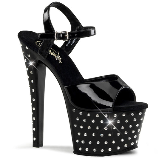 Pleaser STARDUST– Schwarz mit Strass
