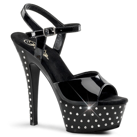 Pleaser STARDUST  – Schwarz mit Strass